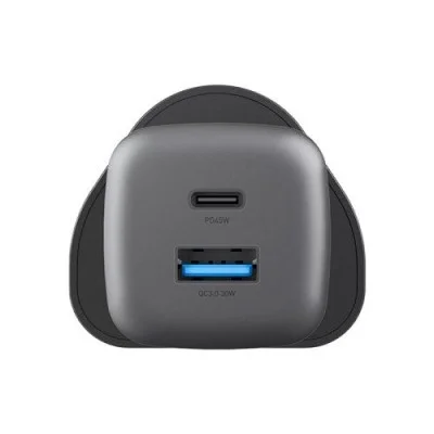Energea Ampcharge Mini 1-Port USB-C and 1-Port USB-A 45W PD Wall Charger - Gunmetal